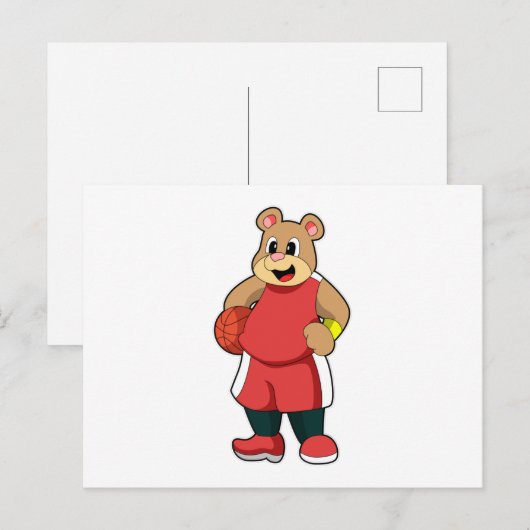 Beer bij Basketbal Sporten Briefkaart (Voorkant / Achterkant)