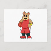 Beer bij Basketbal Sporten Briefkaart (Voorkant)