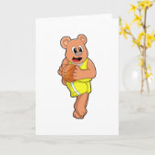 Beer bij Basketbalsporten Kaart (Gele Bloem)