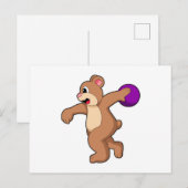 Beer bij Bowling met Bowling-bal Briefkaart (Voorkant / Achterkant)