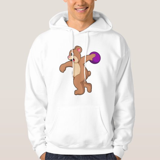 Beer bij Bowling met Bowling-bal Hoodie (Voorkant)