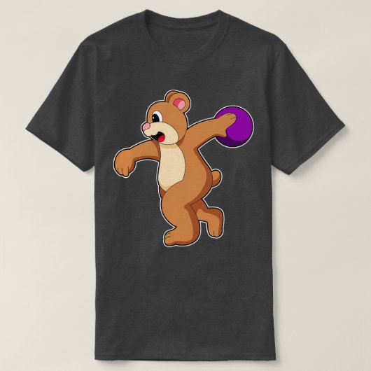 Beer bij Bowling met Bowlingbal 3 T-shirt (Design voorkant)