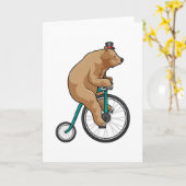 Beer bij Circus met Fiets Kaart (Gele Bloem)