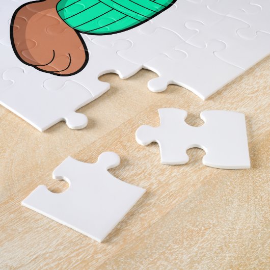 Beer bij Cricket met cricket bat Legpuzzel (Zijkant)