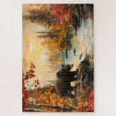  Beer bij de Creek Autumn Foliage 20x30 Legpuzzel (Verticaal)