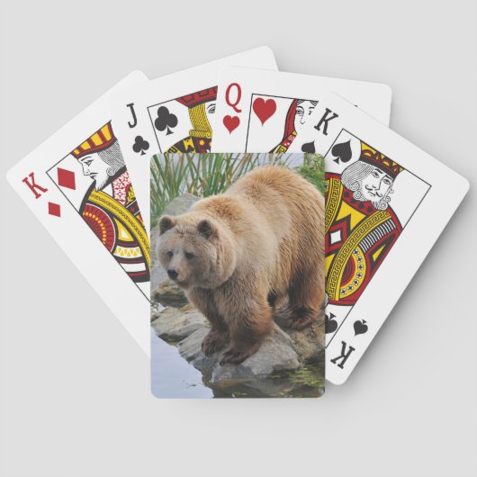 Beer bij een meer pokerkaarten (Achterkant)