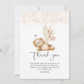 Beer & Bij Eerste Verjaardag Bedankkaart (Voorkant)