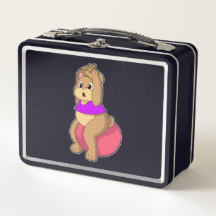 Beer bij fitness met oefenbal.PNG