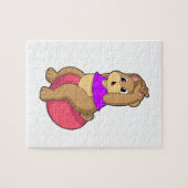 Beer bij fitness met oefenbal.PNG Legpuzzel (Horizontaal)