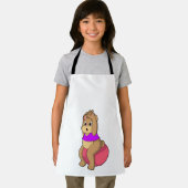 Beer bij fitness met oefenbal.PNG Schort (Insitu)