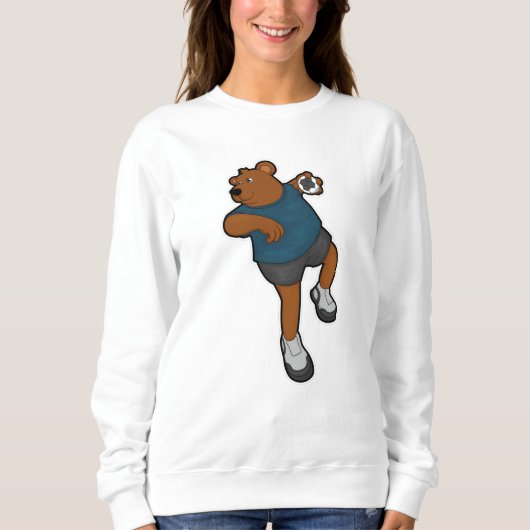 Beer bij Handbalspeler met handbal Trui (Voorkant)