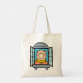 Beer bij het raam tote bag (Achterkant)