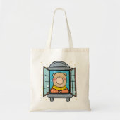 Beer bij het raam tote bag (Voorkant)