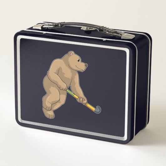 Beer bij Hockey met Hockey bat (Achterkant)