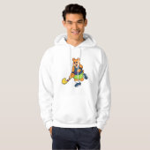 Beer bij Hockey met Hockey bat Hoodie (Voorkant volledig)