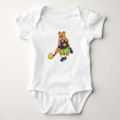 Beer bij Hockey met Hockey bat Romper (Voorkant)