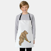 Beer bij Hockey met Hockey bat Schort (Gedragen)