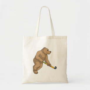 Beer bij Hockey met Hockey bat Tote Bag