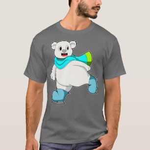 Beer bij ijsschaatsen met ijs-schaatsen 2 t-shirt