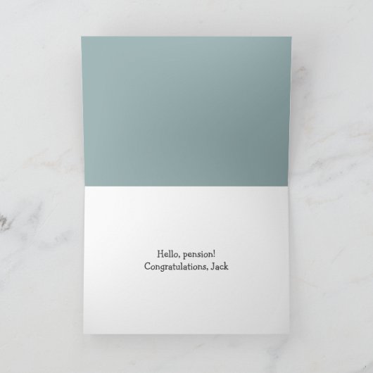 Beer bij pensionering in boot kaart (Binnen)