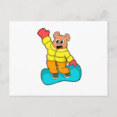 Beer bij snowboardsporten briefkaart (Voorkant)