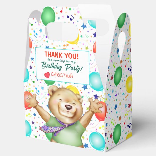 Beer bij Stropdassen Cute Animal Kinderen van zate Bedankdoosjes (Geopend)