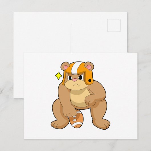 Beer bij voetbal sporten briefkaart (Voorkant / Achterkant)