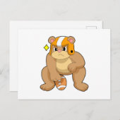 Beer bij voetsporten briefkaart (Voorkant / Achterkant)