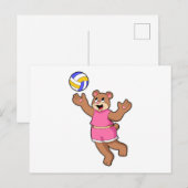 Beer bij volleybalsport briefkaart (Voorkant / Achterkant)
