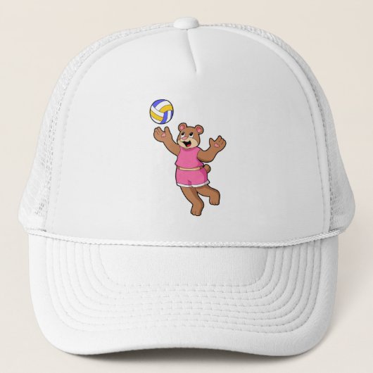Beer bij volleybalsport trucker pet (Voorkant)