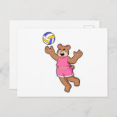Beer bij volleybalsporten briefkaart (Voorkant / Achterkant)