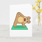 Beer bij Yoga Fitness Kaart (Gele Bloem)