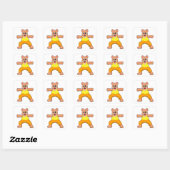 Beer bij Yoga in permanent Vierkante Sticker (Vel)