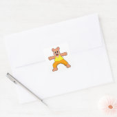 Beer bij Yoga in permanent Vierkante Sticker (Envelop)