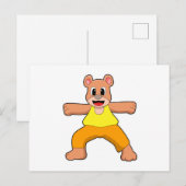 Beer bij yoga in stand briefkaart (Voorkant / Achterkant)