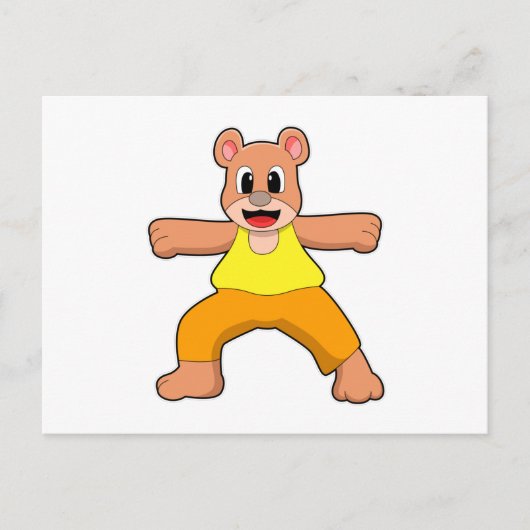 Beer bij yoga in stand briefkaart (Voorkant)