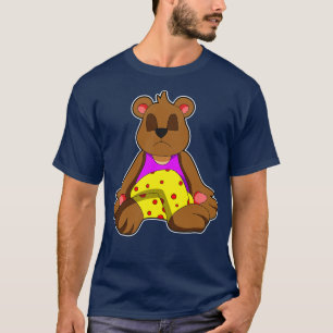 Beer bij Yoga met kruisende benen T-shirt