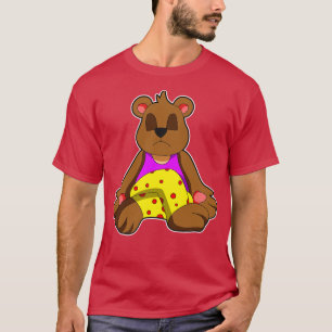 Beer bij Yoga met kruisende benen T-shirt
