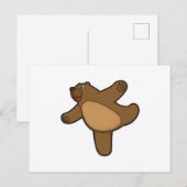 Beer bij yogarekoefening briefkaart (Voorkant / Achterkant)