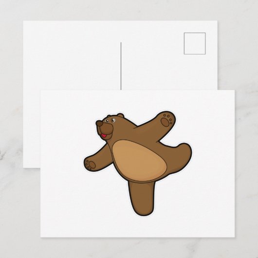 Beer bij yogarekoefening briefkaart (Voorkant / Achterkant)