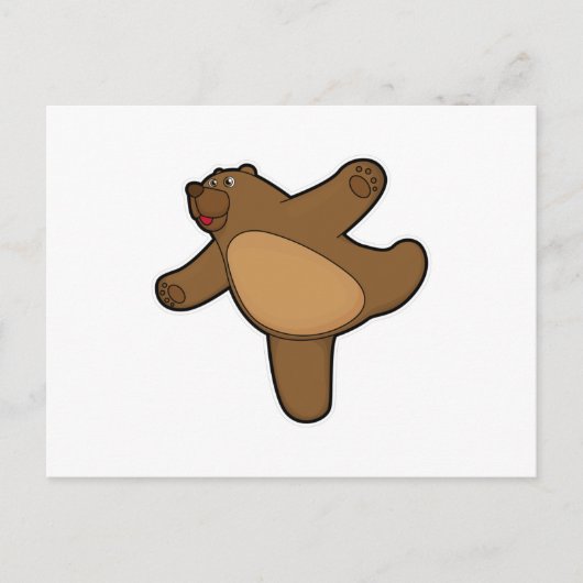 Beer bij yogarekoefening briefkaart (Voorkant)