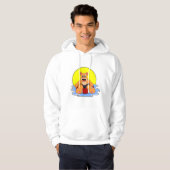 Beer bij zwemmen met draaiende ring hoodie (Voorkant volledig)