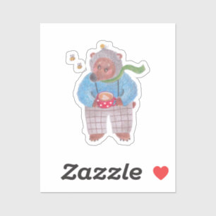 Beer, bijen en cappuccino sticker