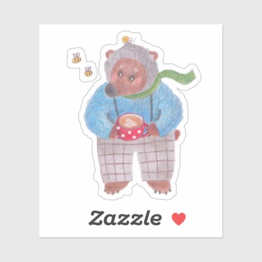 Beer, bijen en cappuccino sticker (Vel)