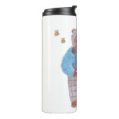 Beer, bijen en cappuccino thermosbeker (Gedraaid links)