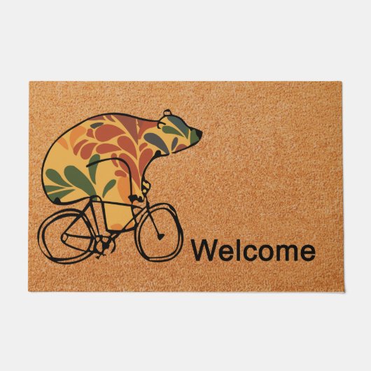 Beer Bike Doormat Gift, Funny Beer Outdoor Mat (Voorkant)