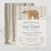 Beer Birch Baby shower Invitation Kaart (Voorkant / Achterkant)