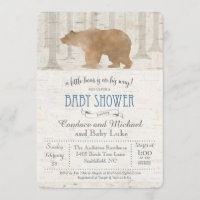 Beer Birch Baby shower Invitation