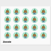 Beer Birthday Cupcake Ronde Sticker (Vel)