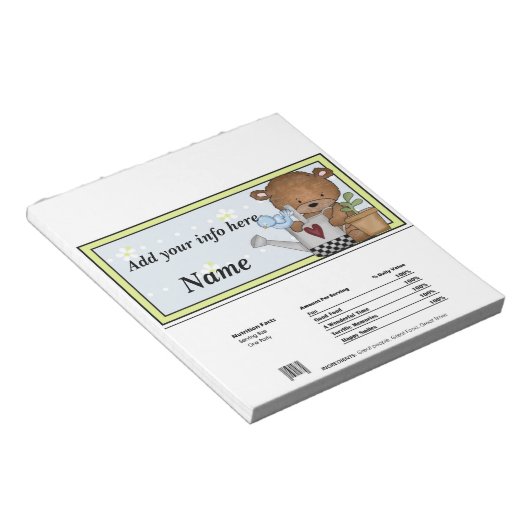 Beer Birthday Shower Snoep Bar Wrapper Party Favor Notitieblok (Schuin)
